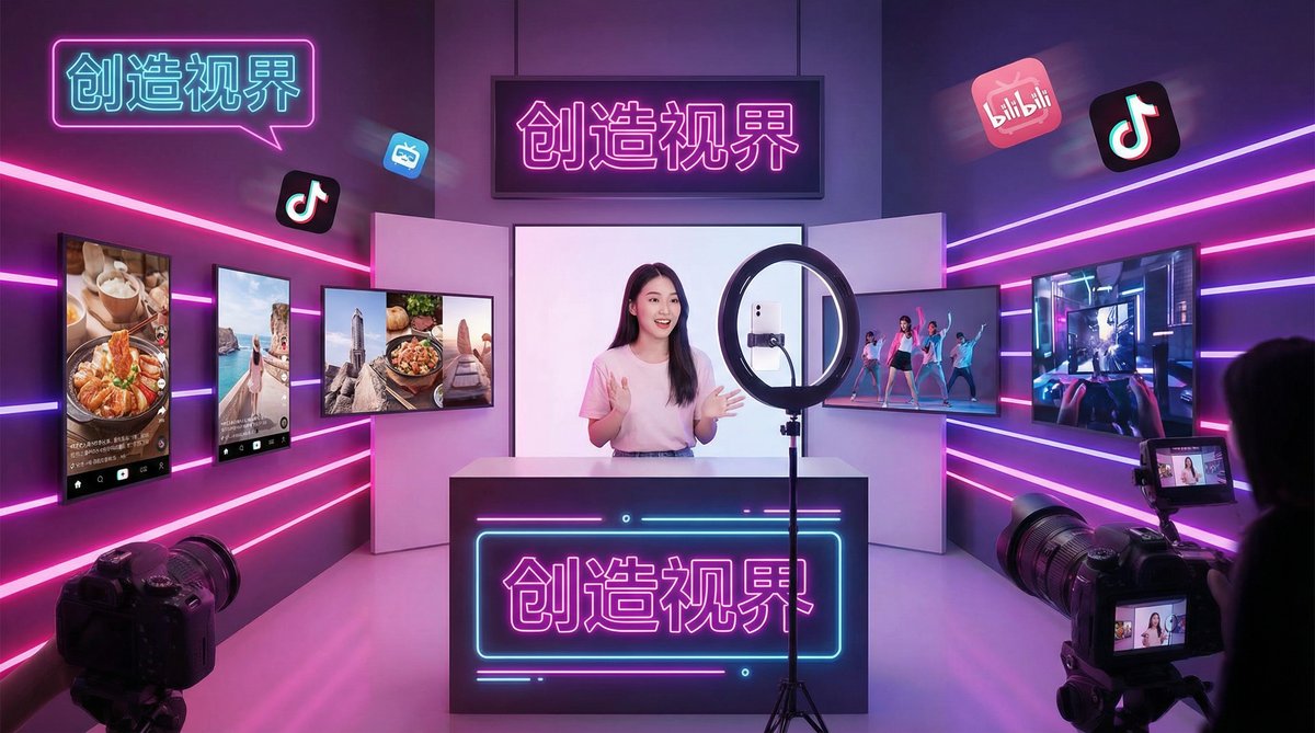 国产主播短视频创作空间